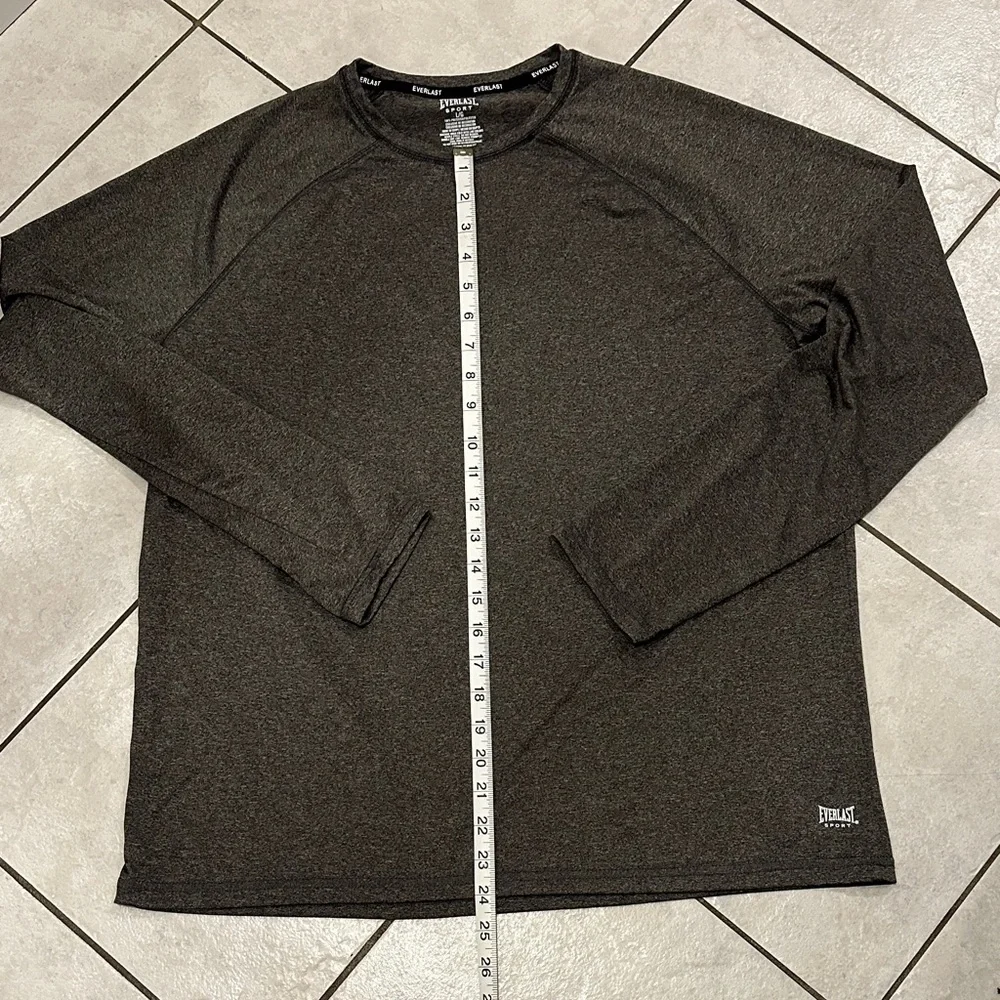 Everlast Men's Charcoal Long Sleeve Tee - Picture 6 of 8